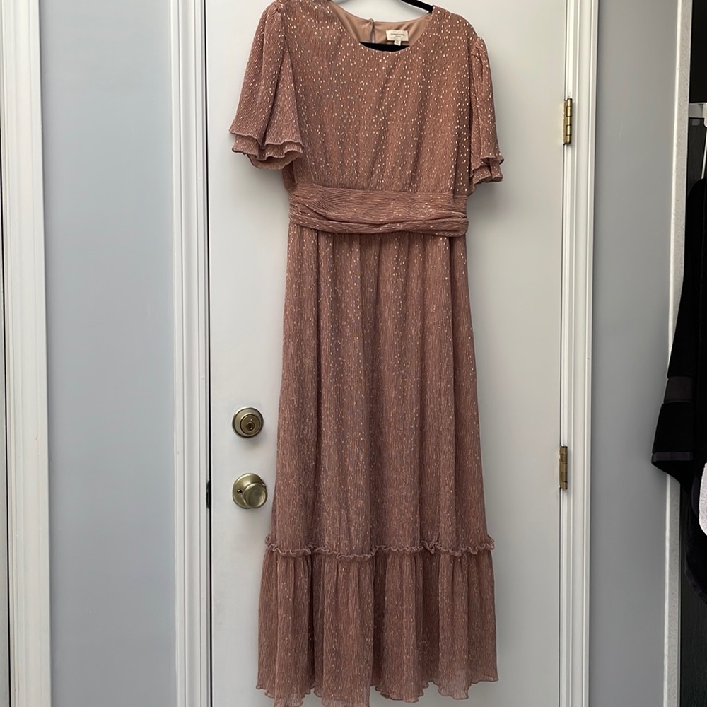 Pink Blush Maternity Rose Gold Maxi Dress XL